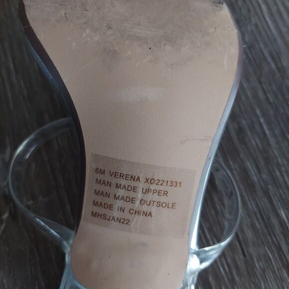 Women's XOXO Verena Dress Sandals Clear Slip On Heels Size 6 - Picture 9 of 11